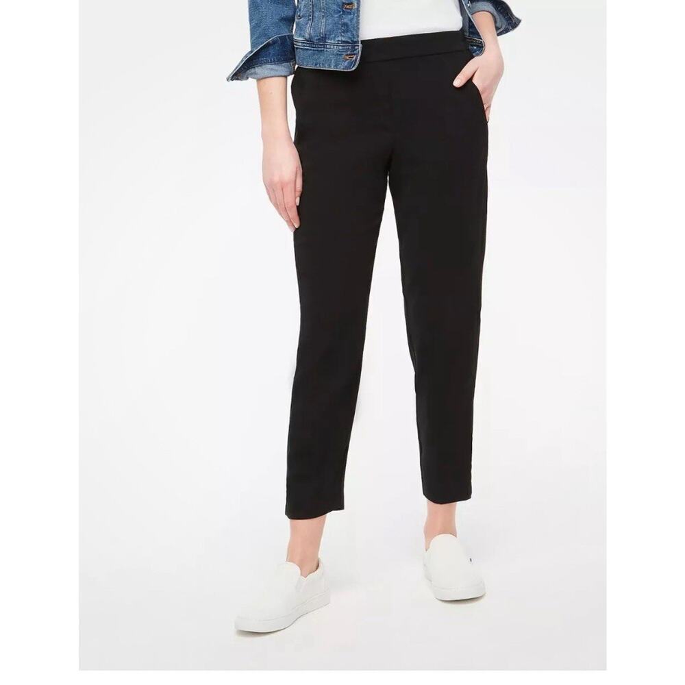 J. Crew Jamie Pull On Pant with Elastic Waist Black Size 6 1917